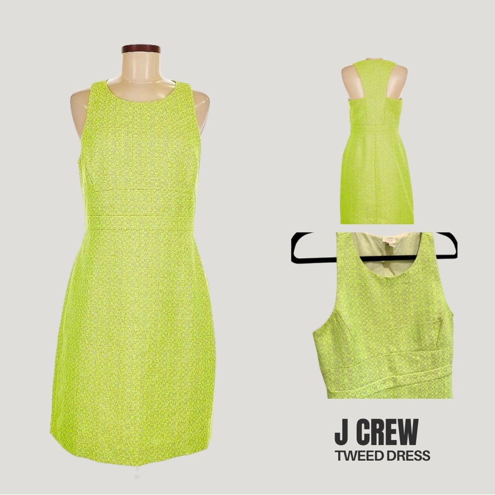 J. Crew Vibrant Green Backless Dress